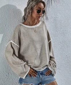 MY New In Clothing Smaibulun | STEPHANIE Beige Widen Neckline Knit Pullover 9 MY New In Clothing Smaibulun | STEPHANIE Beige Widen Neckline Knit Pullover