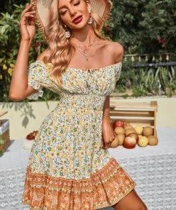 DY NALAH BOHO DRESS - BEIGE PRINT NEW ARRIVALS 9 DY NALAH BOHO DRESS - BEIGE PRINT NEW ARRIVALS