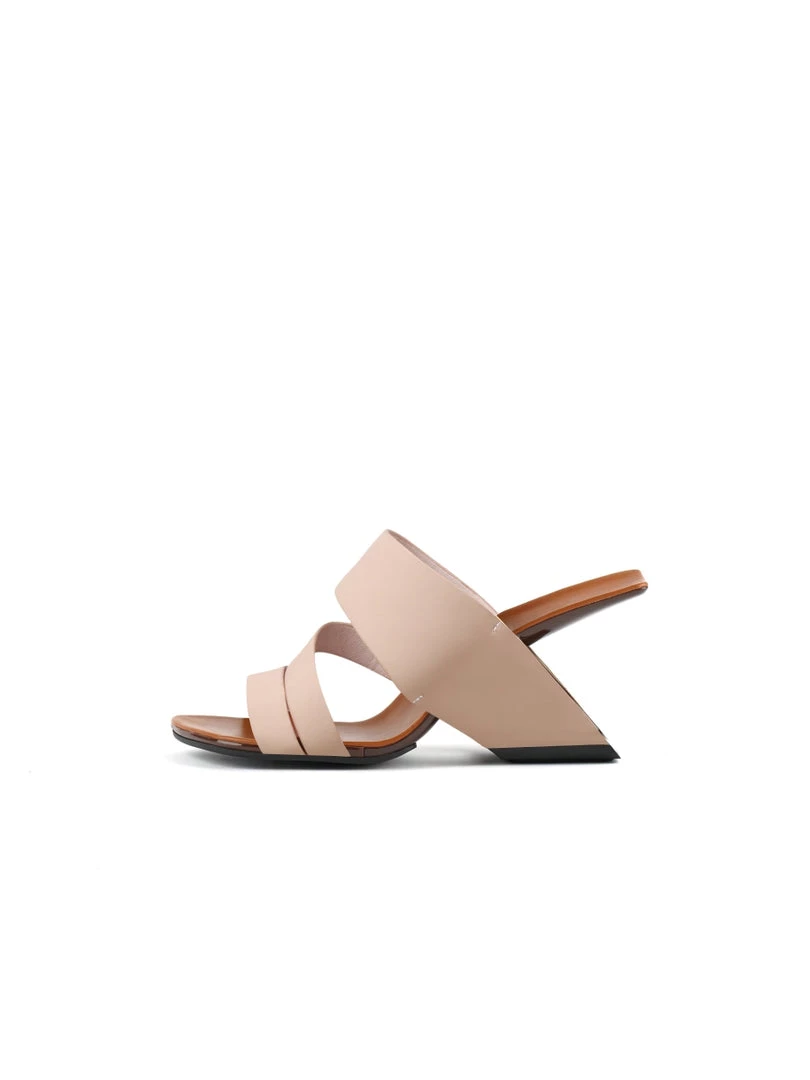 Jady Rose JadyRose | Beige Cross Strap Leather Wedge Slides Sandals NEW ARRIVALS 4 Jady Rose JadyRose | Beige Cross Strap Leather Wedge Slides Sandals NEW ARRIVALS