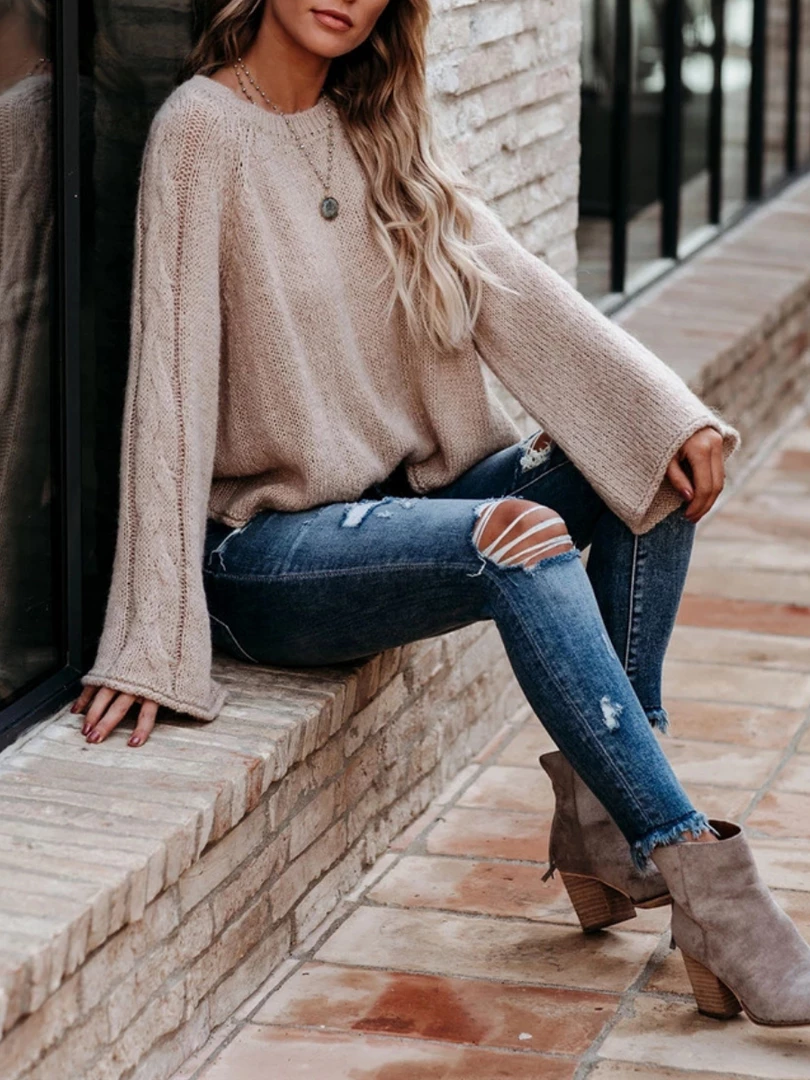 MY Smaibulun Doll | PHYLLIS Oversized Sector Sleeve Knit Jumper - Beige NEW ARRIVALS 4 MY Smaibulun Doll | PHYLLIS Oversized Sector Sleeve Knit Jumper - Beige NEW ARRIVALS