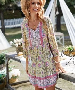 DY RINA BOHO DRESS - BEIGE NEW ARRIVALS