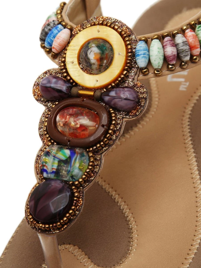 SIKETU | BEIGE BEADED SANDAL 4 SIKETU | BEIGE BEADED SANDAL