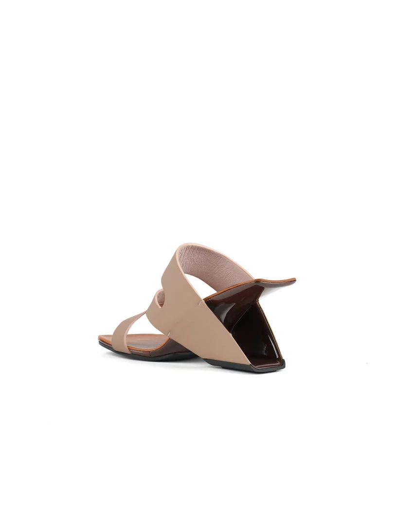 Jady Rose JadyRose | Beige Cross Strap Leather Wedge Slides Sandals NEW ARRIVALS 5 Jady Rose JadyRose | Beige Cross Strap Leather Wedge Slides Sandals NEW ARRIVALS