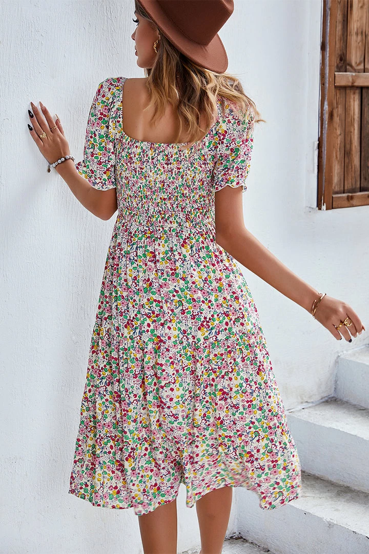 DY EFFRONTE MIDI DRESS - BEIGE PRINT New In Clothing 5 DY EFFRONTE MIDI DRESS - BEIGE PRINT New In Clothing