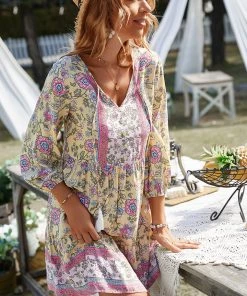 DY RINA BOHO DRESS - BEIGE NEW ARRIVALS