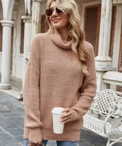 MY Smaibulun | ILLY Turtleneck Basic Knit Sweater - Beige