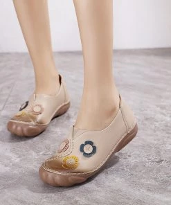 Applique Stitch Nonskid Loafers - SIKETU
