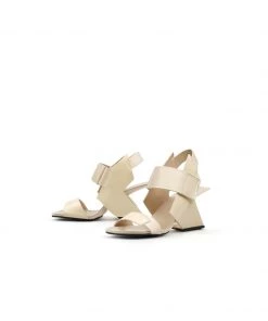 Jady Rose JADYROSE | TASH SLINGBACK BEIGE LEATHER HEEL NEW ARRIVALS
