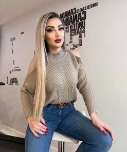 MY Smaibulun Doll | Beige Shoulder Cut-Out Knit Sweater NEW ARRIVALS 12 MY Smaibulun Doll | Beige Shoulder Cut-Out Knit Sweater NEW ARRIVALS