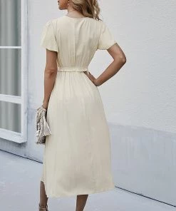 DY IOLANA Midi Dress - Beige NEW ARRIVALS