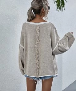 MY New In Clothing Smaibulun | STEPHANIE Beige Widen Neckline Knit Pullover 11 MY New In Clothing Smaibulun | STEPHANIE Beige Widen Neckline Knit Pullover