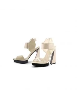 Jady Rose JADYROSE | TIKOYA BEIGE LEATHER HEEL New In Shoes