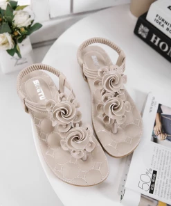 SIKETU | Apricot Rosette Sandals NEW ARRIVALS