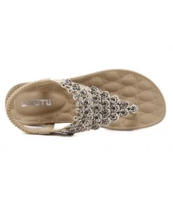 SIKETU | Apricot Crystal V-Strap Sandals NEW ARRIVALS