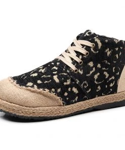 TC Altamont Linen Embossed Hi-Top Round Toe Sneakers Espadrilles - Cactus Rose