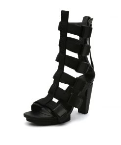 Jady Rose Shop Sandals Strappy Gold-Heel Gladiators- High Heel Sandals