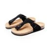 GLF Maibulun | Black Suede T-Strap Leather Sandal NEW ARRIVALS