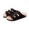 GLF Maibulun | Black Triple-Buckle Suede Upper Sandal