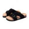 GLF Maibulun | Black Criss Cross Wrap Suede Sandals