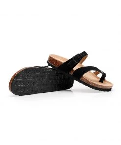 GLF Maibulun | Black Buckle-Accent Suede Upper Sandal NEW ARRIVALS