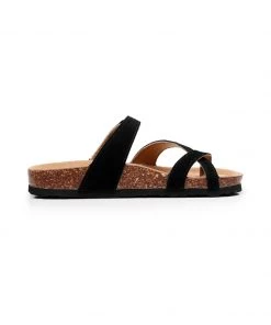 GLF Maibulun | Black Buckle-Accent Suede Upper Sandal NEW ARRIVALS