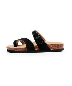 GLF Maibulun | Black Buckle-Accent Suede Upper Sandal NEW ARRIVALS