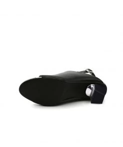 Jady Rose JadyRose | Chunky-Heel Leather Sandal - Black