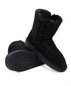 XH New In Shoes SMAIBULUN UGG™ | Faux Fur-Lined Leather Suede Boots