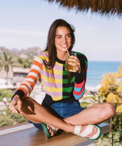 MY Smaibulun | ROBERTA Stripe Multi Color Knit Top