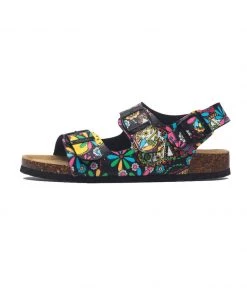 NEW ARRIVALS Maibulun - Black Garden Double-Strap Slingback Sandals