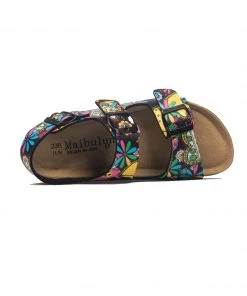 NEW ARRIVALS Maibulun - Black Garden Double-Strap Slingback Sandals