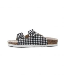 GLF Maibulun | Black Tartan Gingham Double-Buckle Sandals Slides NEW ARRIVALS 11 GLF Maibulun | Black Tartan Gingham Double-Buckle Sandals Slides NEW ARRIVALS