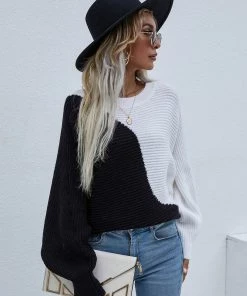 MY Smaibulun | GRANIA Batwing Sleeve Block Color Knit Sweater 9 MY Smaibulun | GRANIA Batwing Sleeve Block Color Knit Sweater