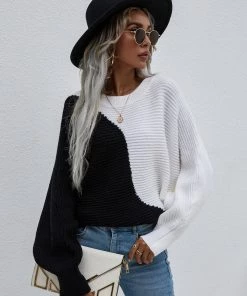 MY Smaibulun | GRANIA Batwing Sleeve Block Color Knit Sweater 10 MY Smaibulun | GRANIA Batwing Sleeve Block Color Knit Sweater