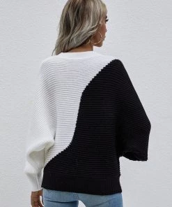 MY Smaibulun | GRANIA Batwing Sleeve Block Color Knit Sweater 13 MY Smaibulun | GRANIA Batwing Sleeve Block Color Knit Sweater