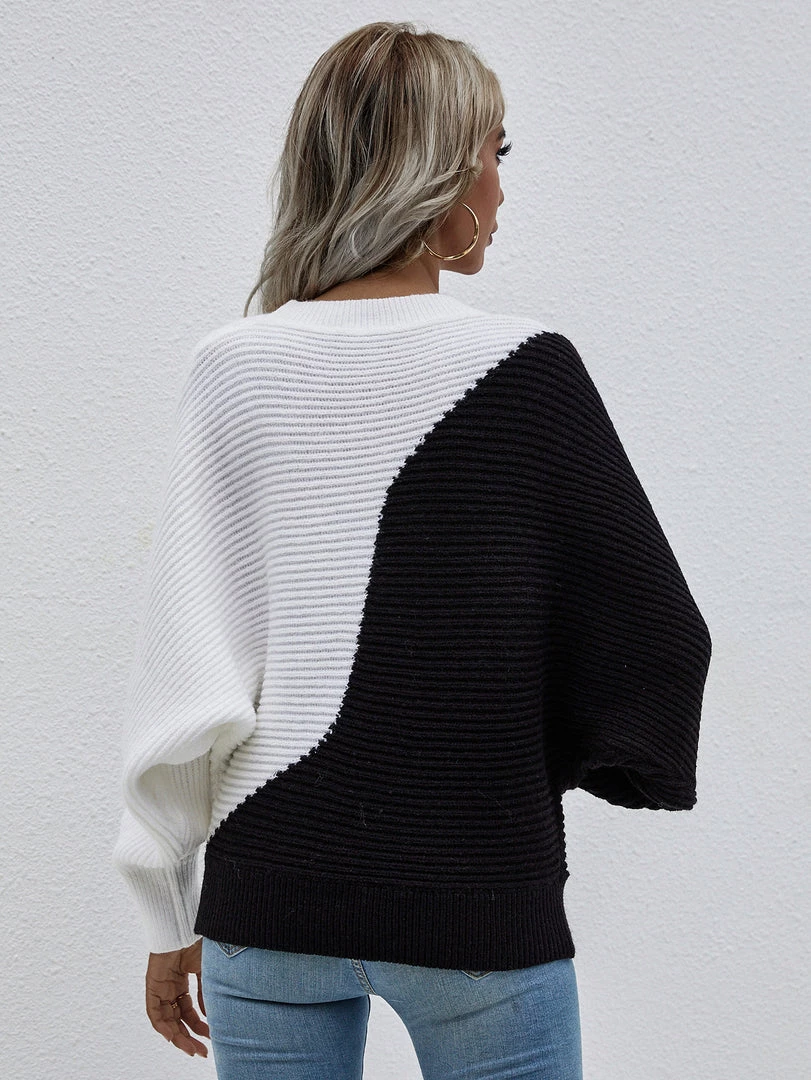 MY Smaibulun | GRANIA Batwing Sleeve Block Color Knit Sweater 7 MY Smaibulun | GRANIA Batwing Sleeve Block Color Knit Sweater