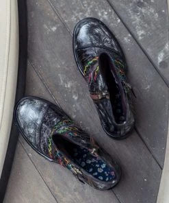 SOFFIA | Genuine Leather Rainbow Stitch Floral Embossed Ankle Boots NEW ARRIVALS 23 SOFFIA | Genuine Leather Rainbow Stitch Floral Embossed Ankle Boots NEW ARRIVALS