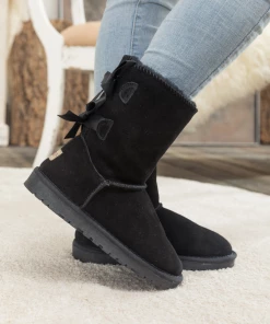 XH SMAIBULUN UGG™ | Ribbon Back Double-Bow Suede Boots New In Shoes