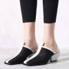 Jady Rose NEW ARRIVALS JadyRose | Geometry Block Point Toe Mid Heel Mules - Black