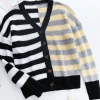 MY Smaibulun | Rachael Contract Stripe Knit Cardigan New In Clothing