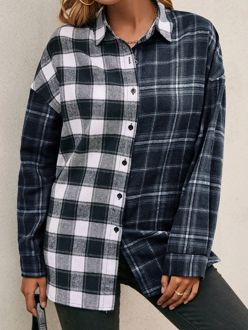 YBL Smaibulun | Plaid Contrast Button-Up 1 YBL Smaibulun | Plaid Contrast Button-Up