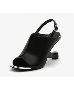 Jady Rose JadyRose | Elevator-Heel Leather Slingback Sandal S/S 2022