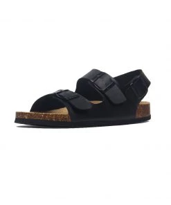 Maibulun - Black Double-Strap Slingback Sandals Shop Sandals