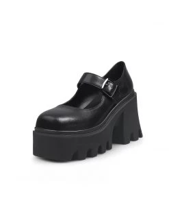 Jady Rose JadyRose | Classic Chunky Heel Platform Mary Jane - Black