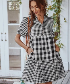 DY NEW ARRIVALS GENISTA French Doll Mini Dress - Black