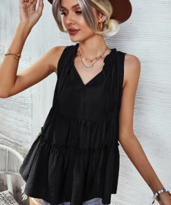 DY NEW ARRIVALS TONYA TANK TOP - BLACK