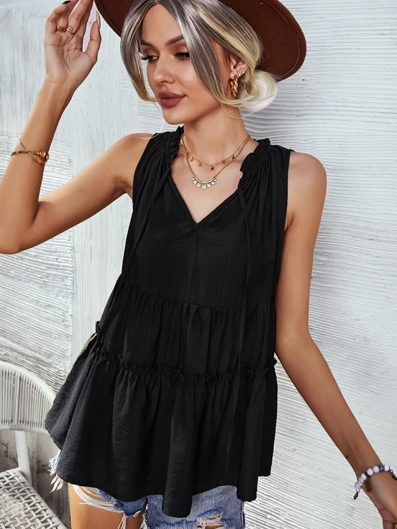 DY NEW ARRIVALS TONYA TANK TOP - BLACK 1 DY NEW ARRIVALS TONYA TANK TOP - BLACK
