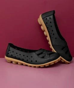 ATC Side Cut And Cross-Toe Leather Loafers - MAMA LOVE