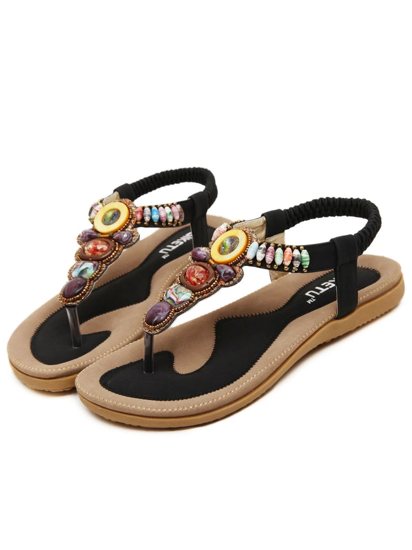 S/S 2022 SIKETU | BLACK BEADED SANDAL 1 S/S 2022 SIKETU | BLACK BEADED SANDAL