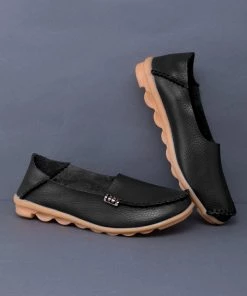 ATC Side Metallic Trim Leather Loafers - MAMA LOVE Shop Loafer